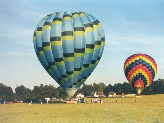 Your Essex air balloon rides is about to start as the air balloon is heated up with the balloon burners ready for take off.